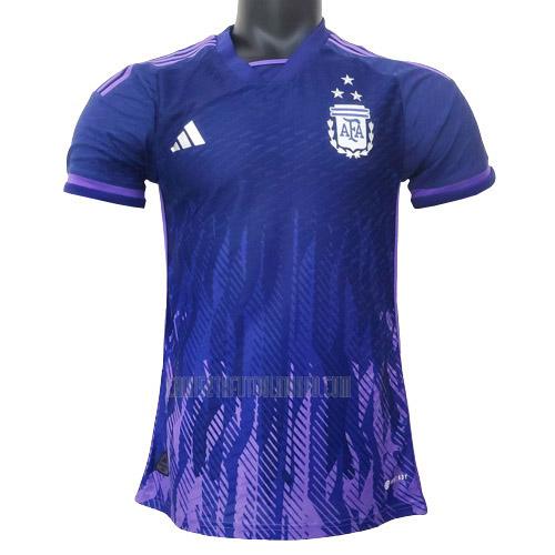 camiseta argentina 3 star edición de jugador segunda 2022