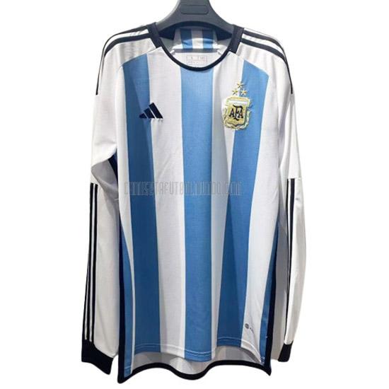 camiseta argentina 3 star manga larga primera 2022