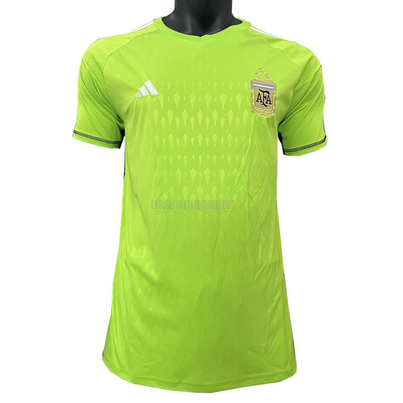 camiseta argentina portero edición de jugador verde 2023