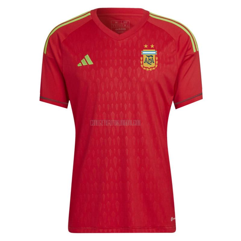 camiseta argentina portero rojo 2022