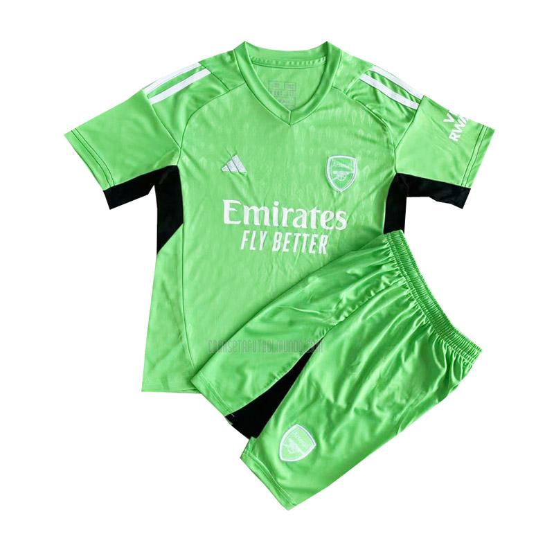 camiseta arsenal niños portero verde 2023-2024