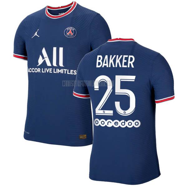 camiseta bakker del paris saint-germain del primera 2021-2022