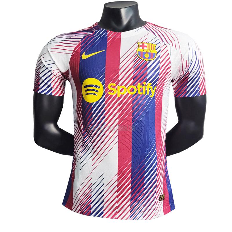 camiseta barcelona edición de jugador pre-match 2023-2024