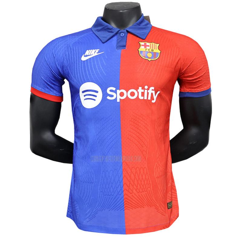 camiseta barcelona edición especial rojo azul 2023-2024