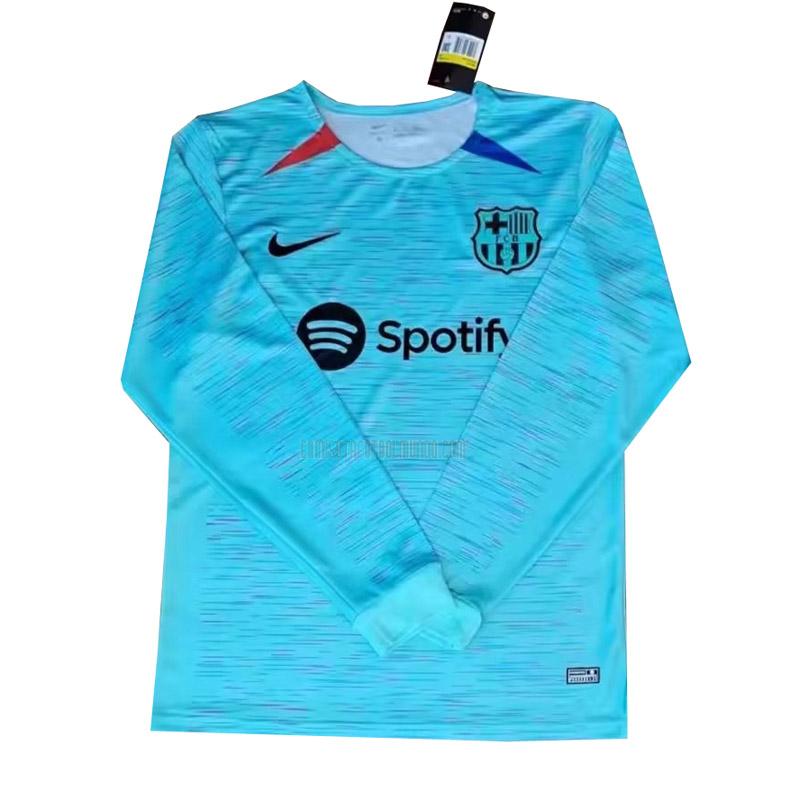 camiseta barcelona manga larga tercera 2023-2024