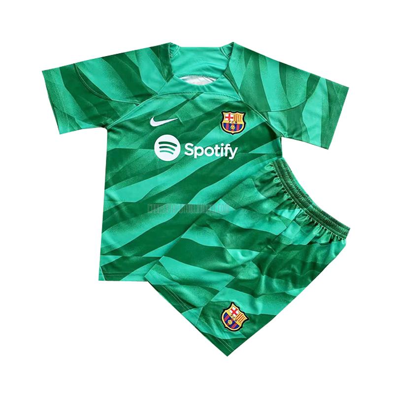 camiseta barcelona niños portero verde 2023-2024