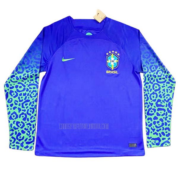 camiseta brasil copa mundial manga larga segunda 2022