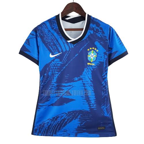 camiseta brasil mujer azul bx3 2022