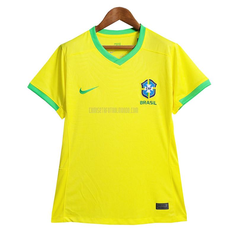 camiseta brasil mujer primera 2023