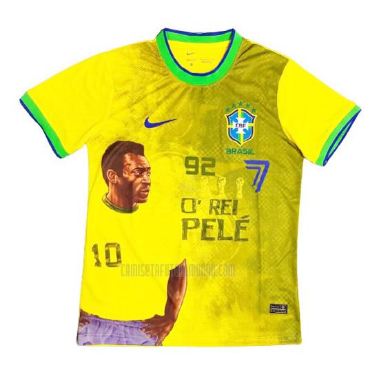 camiseta brasil pele 10 amarillo 2023