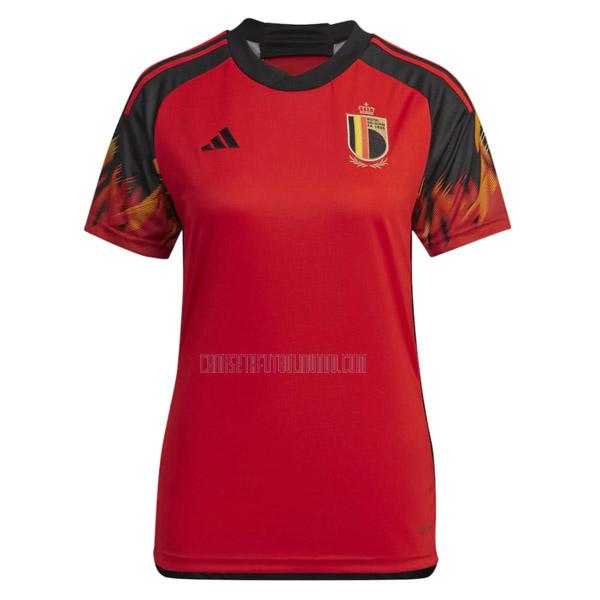 camiseta bélgica mujer copa mundial primera 2022