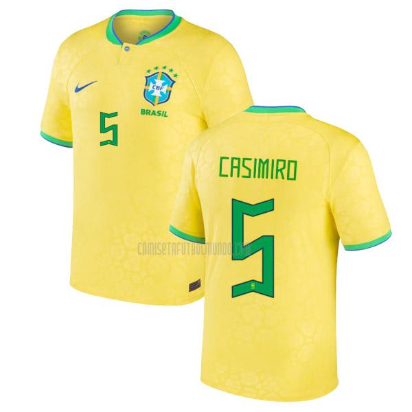 camiseta casimiro brasil copa mundial primera 2022