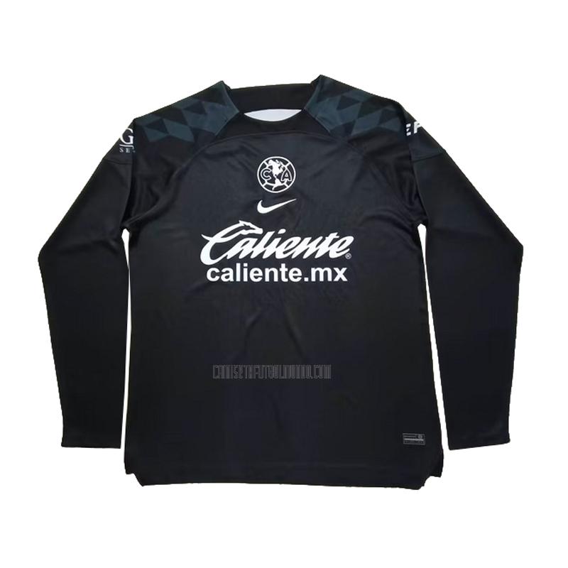 camiseta club america manga larga portero negro 2023-2024