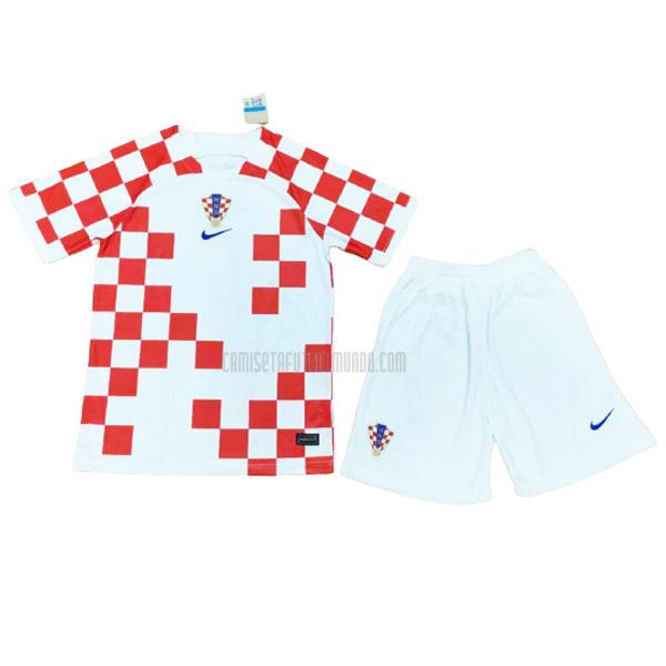 camiseta croacia niños copa mundial primera 2022