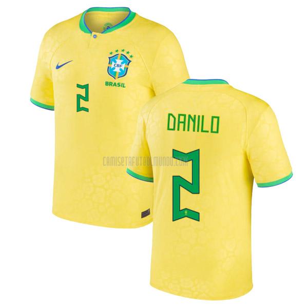 camiseta danilo brasil copa mundial primera 2022