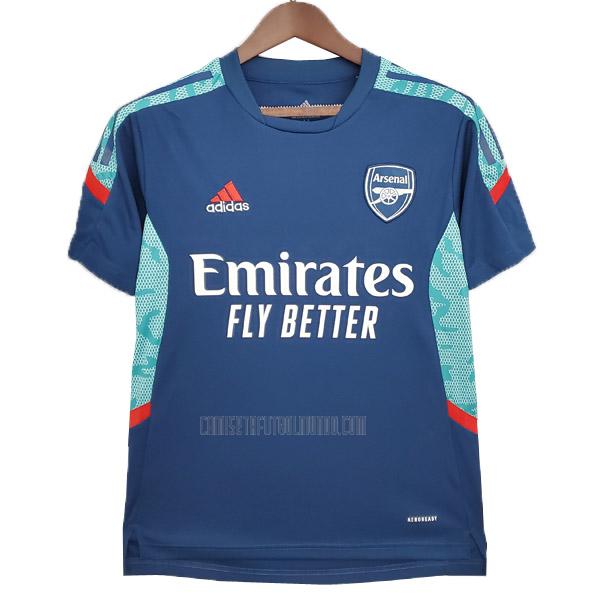 camiseta de entrenamiento arsenal azul 2021-2022