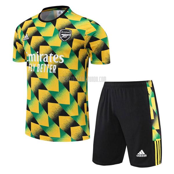 camiseta de entrenamiento arsenal traje amarillo verde 2022-2023