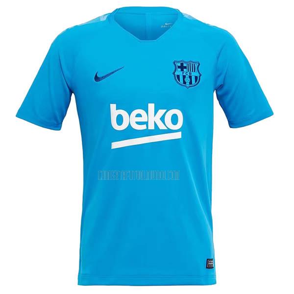 camiseta de entrenamiento barcelona i azul 2019-20