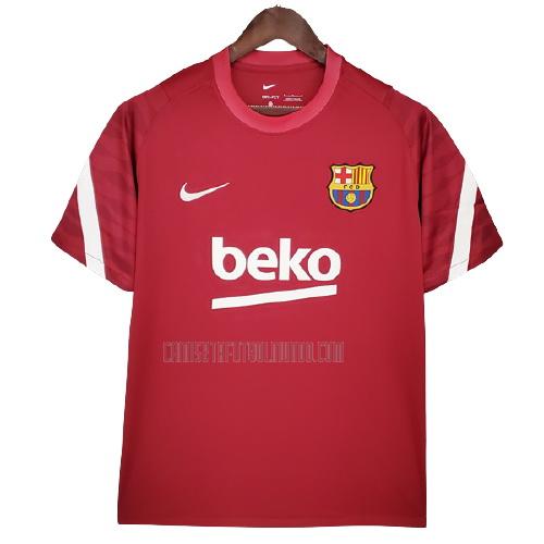 camiseta de entrenamiento barcelona rojo 2021-2022
