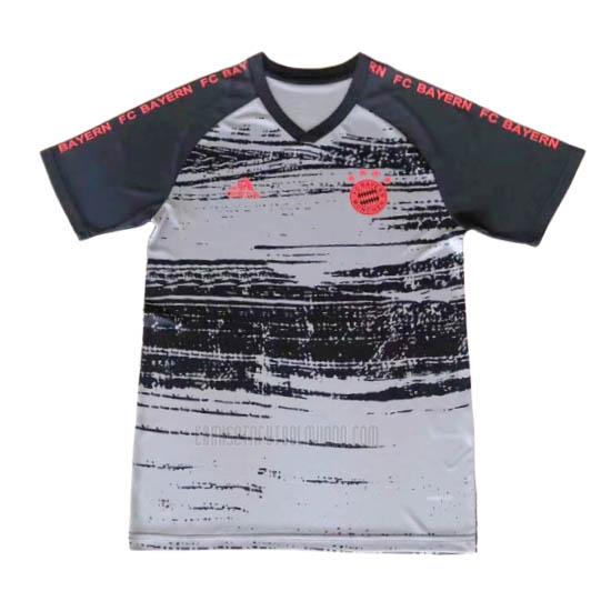 camiseta de entrenamiento bayern munich negro-gris 2020-2021