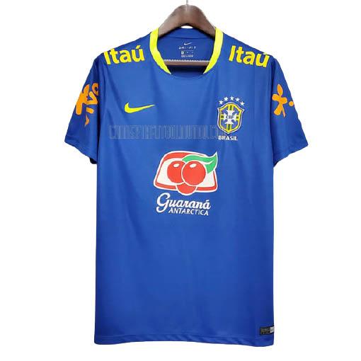 camiseta de entrenamiento brasil azul 2020-2021