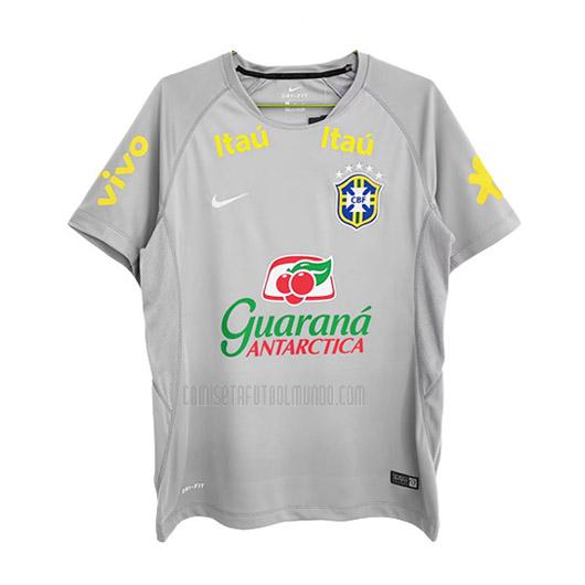 camiseta de entrenamiento brasil gris 2022-2023