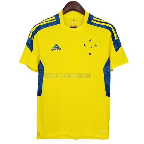camiseta de entrenamiento cruzeiro amarillo 2021-2022