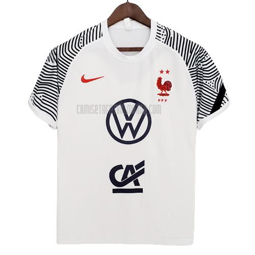 camiseta de entrenamiento francia blanco 2022