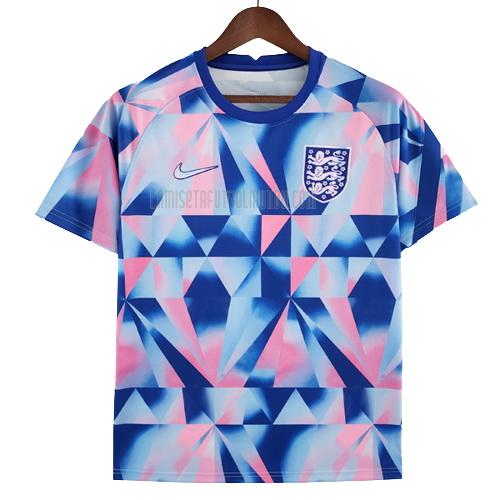 camiseta de entrenamiento inglaterra azul rosado 2022