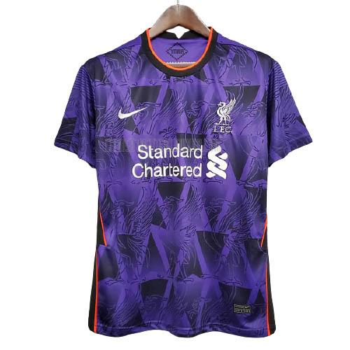 camiseta de entrenamiento liverpool violeta 2021