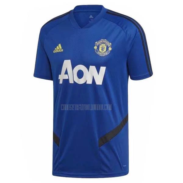 camiseta de entrenamiento manchester united azul 2019-20