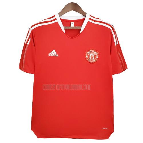 camiseta de entrenamiento manchester united rojo 2021-2022