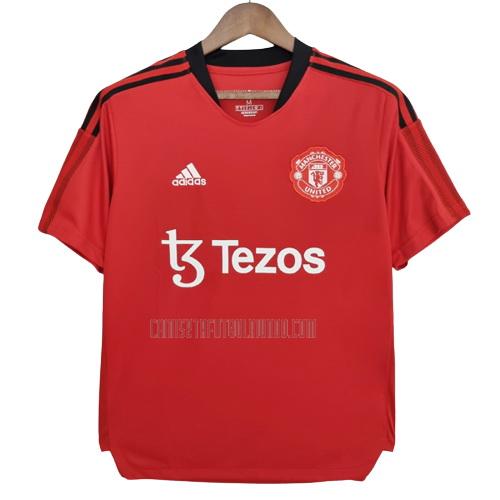 camiseta de entrenamiento manchester united rojo 2022