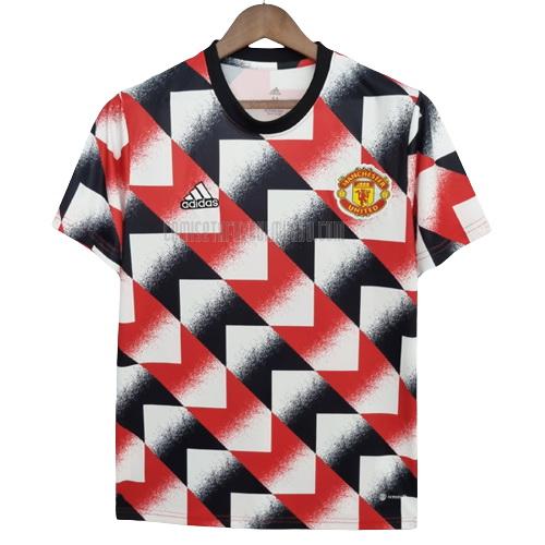 camiseta de entrenamiento manchester united rojo blanco negro 2022-2023