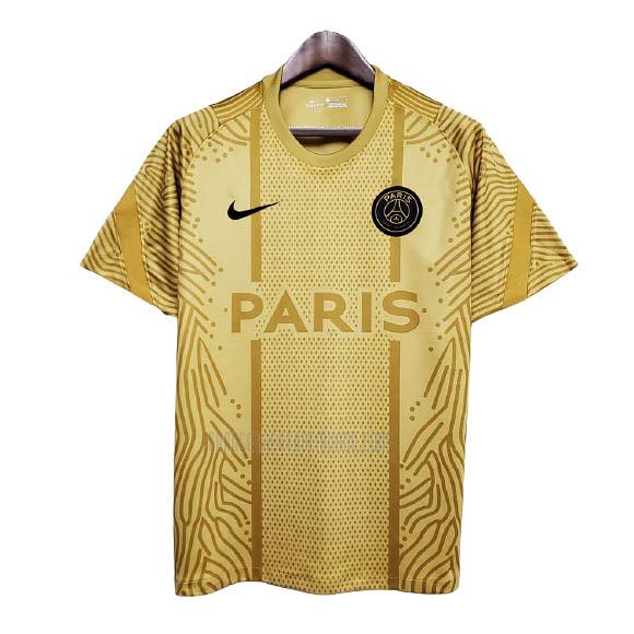 camiseta de entrenamiento paris saint-germain amarillo 2020-2021