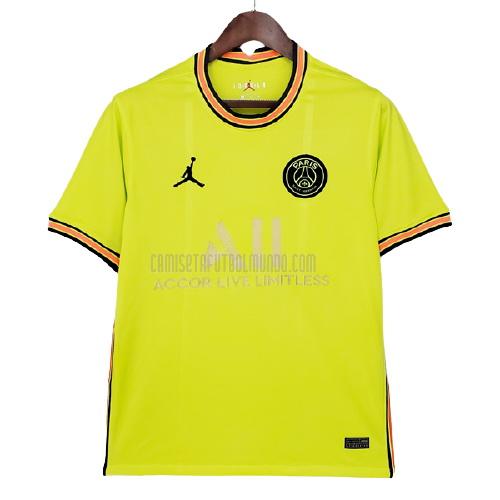 camiseta de entrenamiento paris saint-germain amarillo 2021-2022