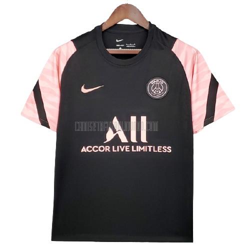 camiseta de entrenamiento paris saint-germain negro-rosa 2021-2022