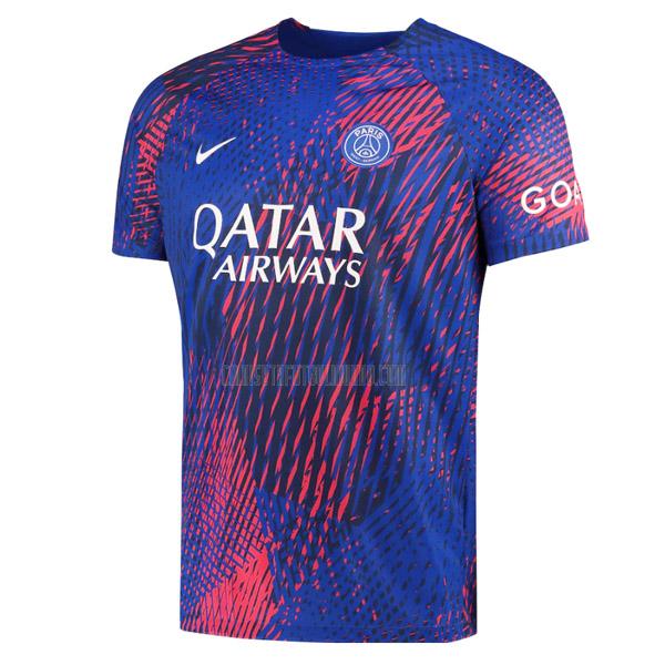 camiseta de entrenamiento paris saint-germain pre-match azul 2022-2023