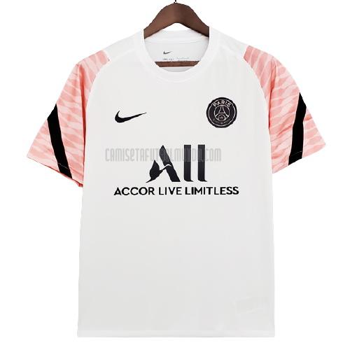 camiseta de entrenamiento paris saint-germain rosa blanco 2021-2022