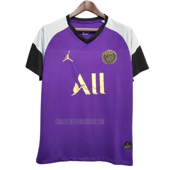 camiseta de entrenamiento paris saint-germain violeta 2020-2021