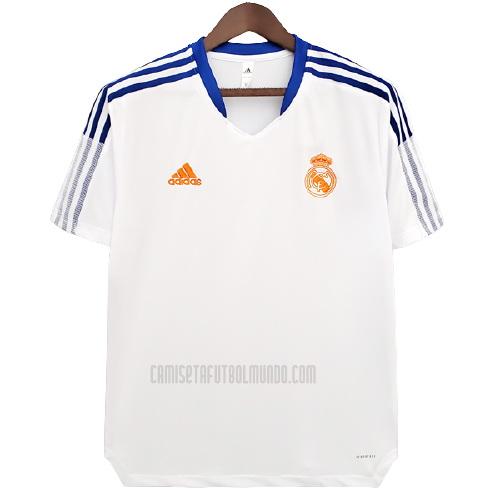 camiseta de entrenamiento real madrid blanco 2021-2022