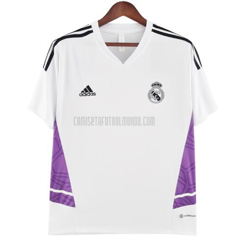 camiseta de entrenamiento real madrid blanco hm2 2022-2023