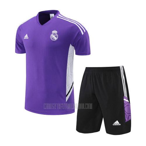 camiseta de entrenamiento real madrid traje púrpura 2022-2023