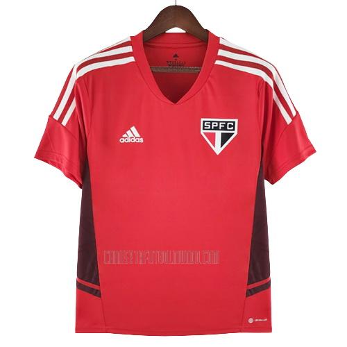 camiseta de entrenamiento sao paulo rojo 2022-2023