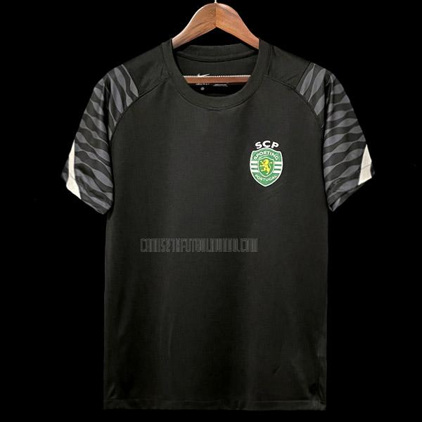 camiseta de entrenamiento sporting cp negro 2021-2022
