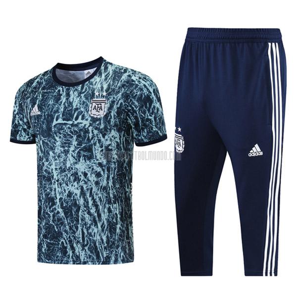 camiseta de entrenamiento y pantalones argentina azul 2021