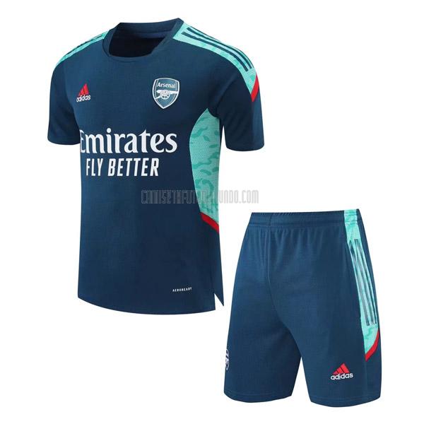 camiseta de entrenamiento y pantalones arsenal 08g1 azul 2021-2022