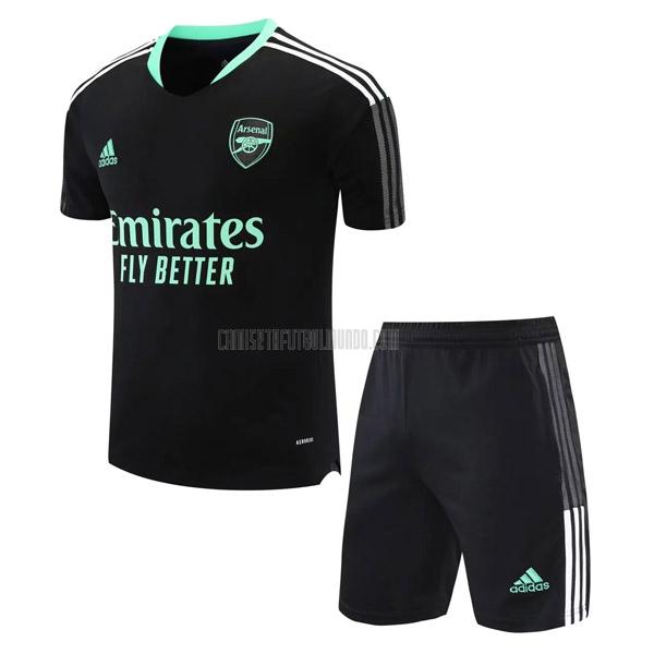 camiseta de entrenamiento y pantalones arsenal negro 2021-2022