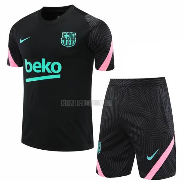camiseta de entrenamiento y pantalones barcelona negro 2020-2021