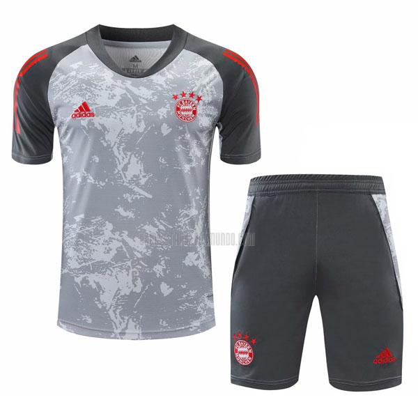 camiseta de entrenamiento y pantalones bayern munich gris 2020-2021